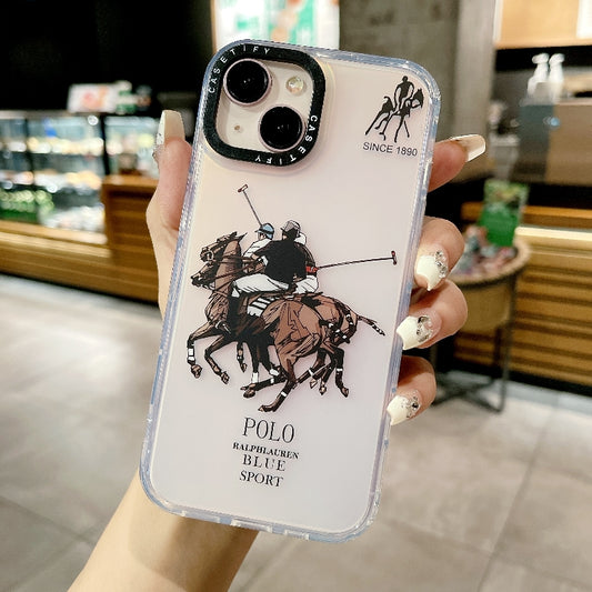 Apple iPhone New IMD Polo Horse Gradient Back Case - pattern 8