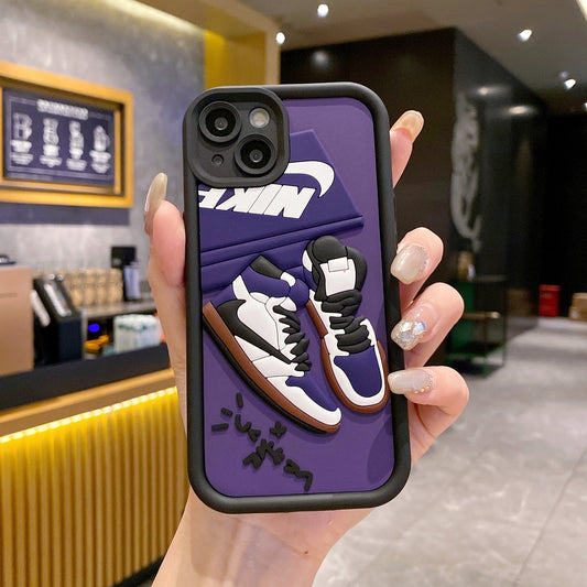 Apple iPhone Nike Soft Silicone Cute 3D Cartoon Back Cover Case - Nike 2