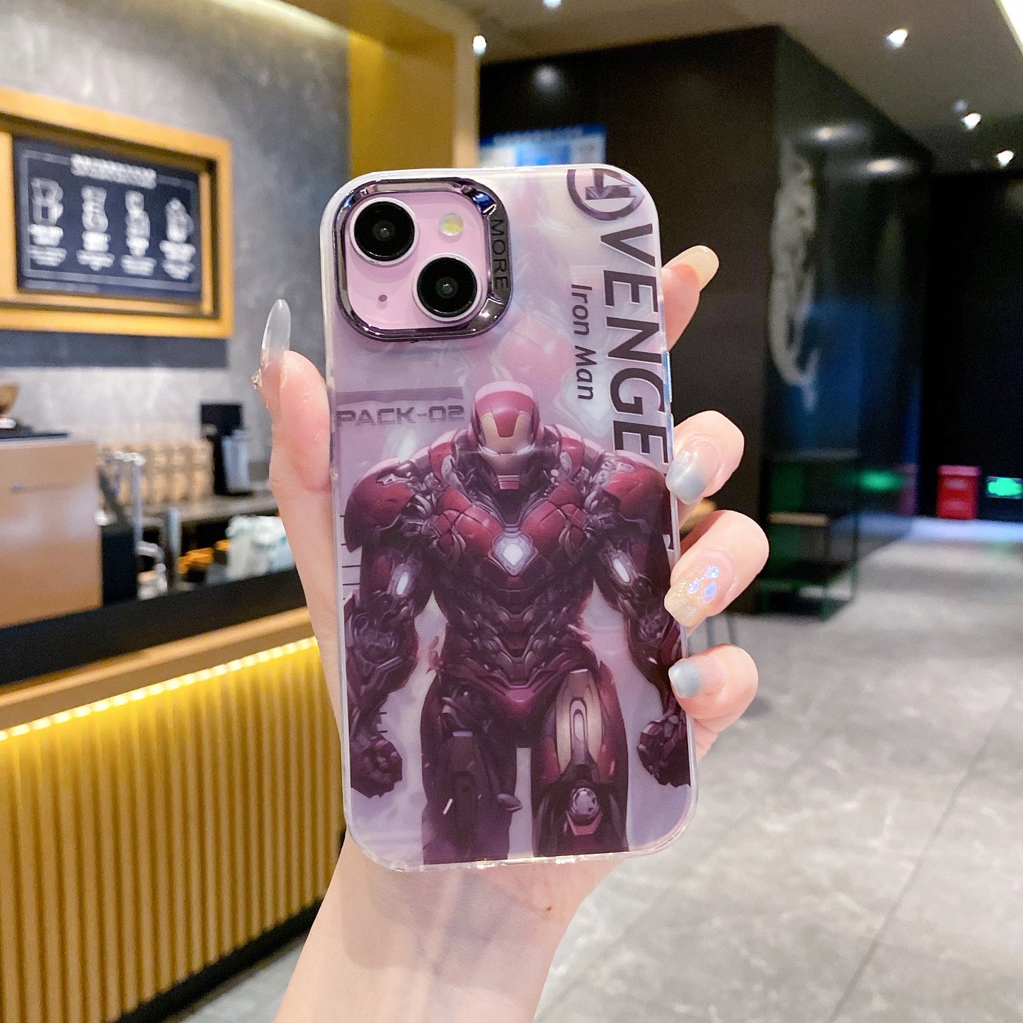 Apple iPhone 15 Premium New Anime IMD Printed Gradient Back Case - IronMan