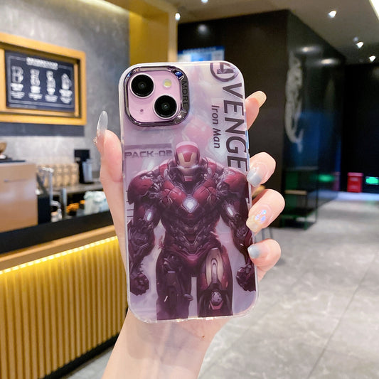 Apple iPhone 15 Premium New Anime IMD Printed Gradient Back Case - IronMan