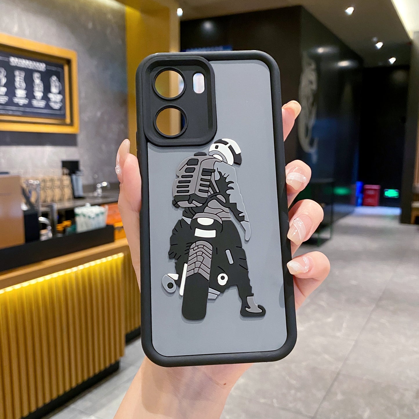 Vivo Y16 5G Moto Rider Soft Silicone Cute 3D Cartoon Back Cover Case - Moto Rider