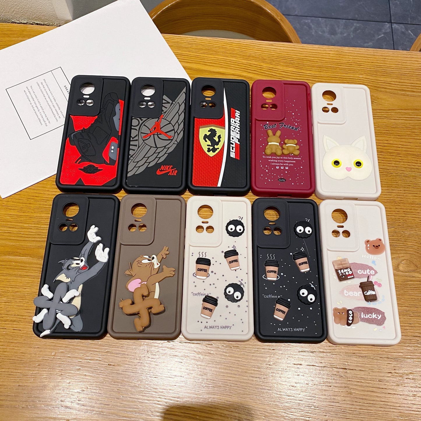 Oppo Reno 10 Pro 5G Ferrari Soft Silicone Cute 3D Cartoon Back Cover Case - Ferrari