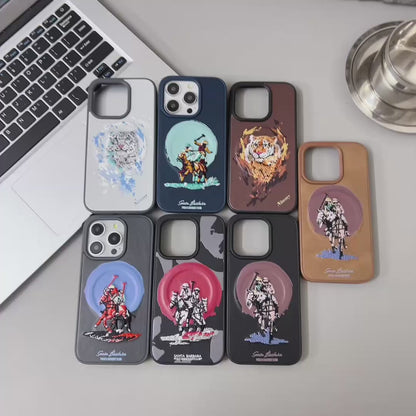 Apple iPhone Pro Series Premium US POLO Assn. Embroidery Leather case with Magsafe  - Tiger 1