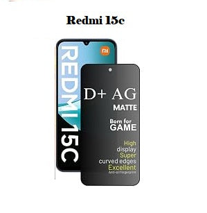 (Pack Of 3)Redmi 15C 5g Gaming Special D+ AG Matte Tempered Glass Anti Fingerprint