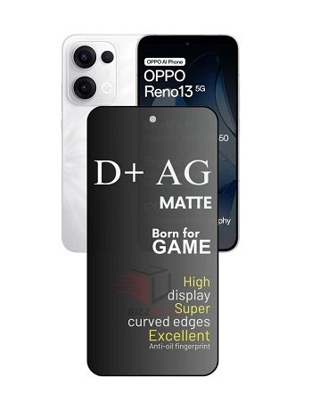 Oppo Reno 13 5g Gaming Special D+ AG Matte Tempered Glass Anti Fingerprint