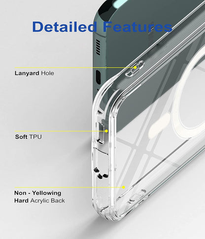 Samsung S24 Fe 5g Anti Yellow Clear Magsafe Back Case Cover - White