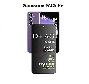 (Pack Of 3)Samsung S25 Fe 5g Gaming Special D+ AG Matte Tempered Glass Anti Fingerprint