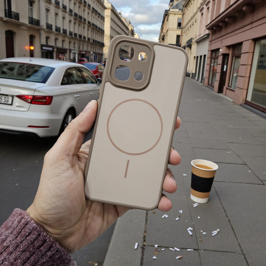 Oppo F31/A6 Pro 5g Premium Magsafe Printed New Candy Color Back Case - Brown